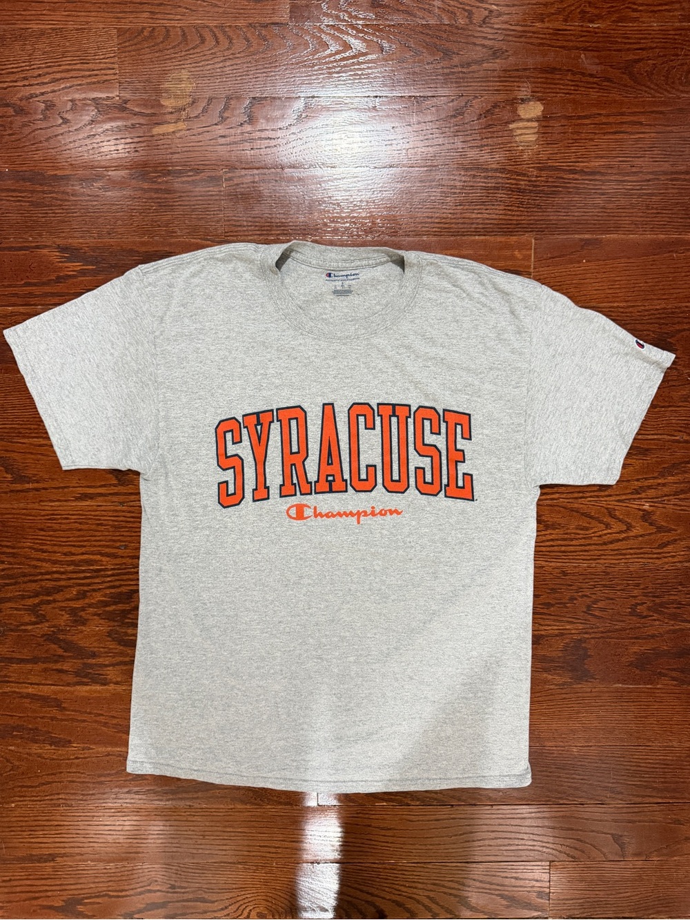 Champion Grey Syracuse T Shirt Large